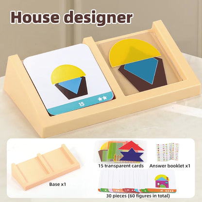 Puzzle tangram architecte | Jeu de logique enfant