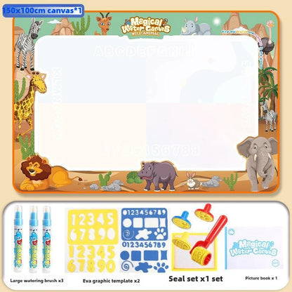 Tapis dessin peinture à l’eau pour enfants | Réutilisable | 100×80 ou 150×100 cm | Zéro Tache | 3-7 ans