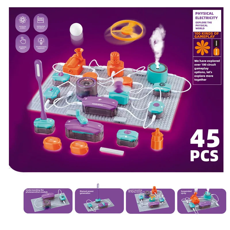 Kit Circuit Électronique Éducatif Enfant – Blocs STEM Électricité Magnétisme 8-14 ans