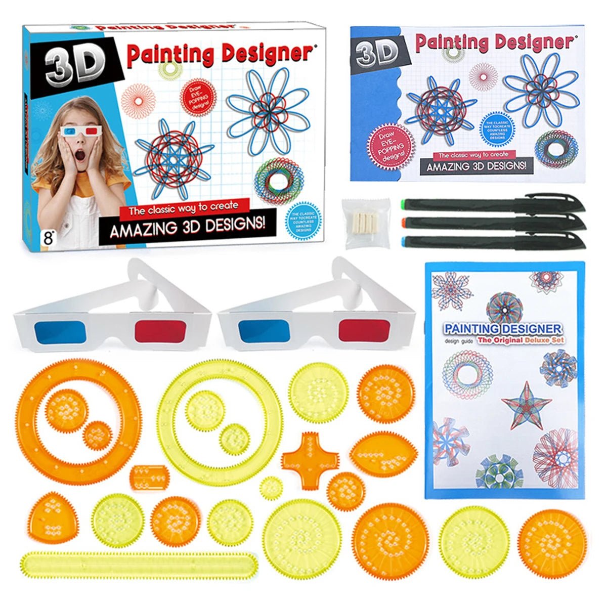 Jouet Dessin Spirographe 3D – Kit Artistique Rosaces Géométriques | 8-14 ans