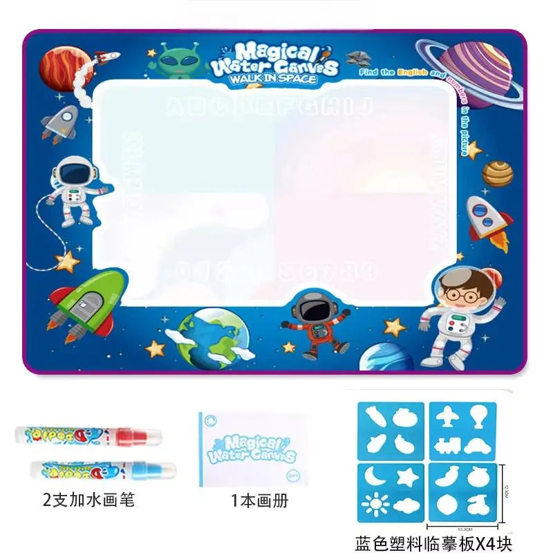 Tapis de Dessin Magique à l'Eau – Ardoise Réutilisable Montessori 3-12 ans