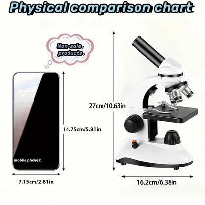 Kit de Microscope Monoculaire 40X-1000X pour Enfants et Adultes | SciExplorer