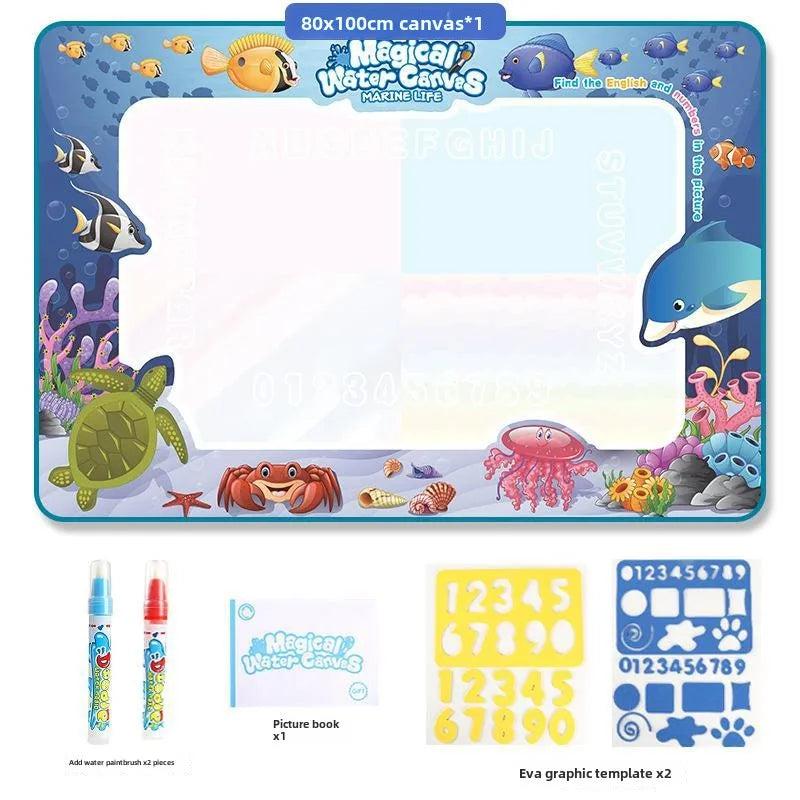 Tapis dessin peinture à l’eau pour enfants | Réutilisable | 100×80 ou 150×100 cm | Zéro Tache | 3-7 ans