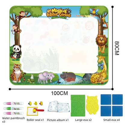 Jouet dessin – Tapis Magique à l’Eau Réutilisable | 3 Tailles | 4 Thèmes | Sans Tache | CE 3-12 ans