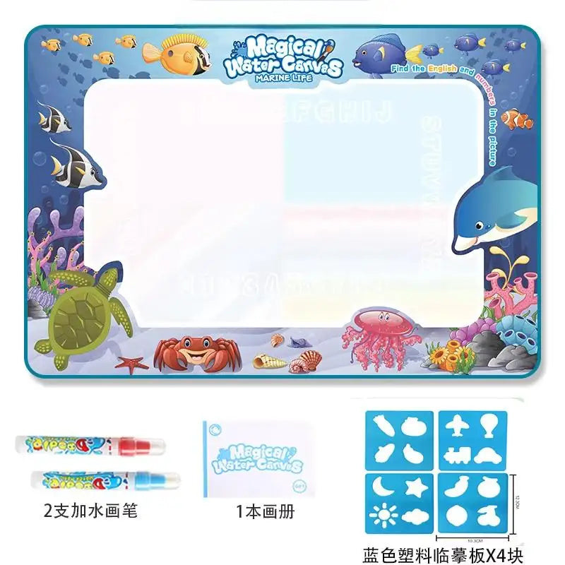 Tapis de Dessin Magique à l'Eau – Ardoise Réutilisable Montessori 3-12 ans