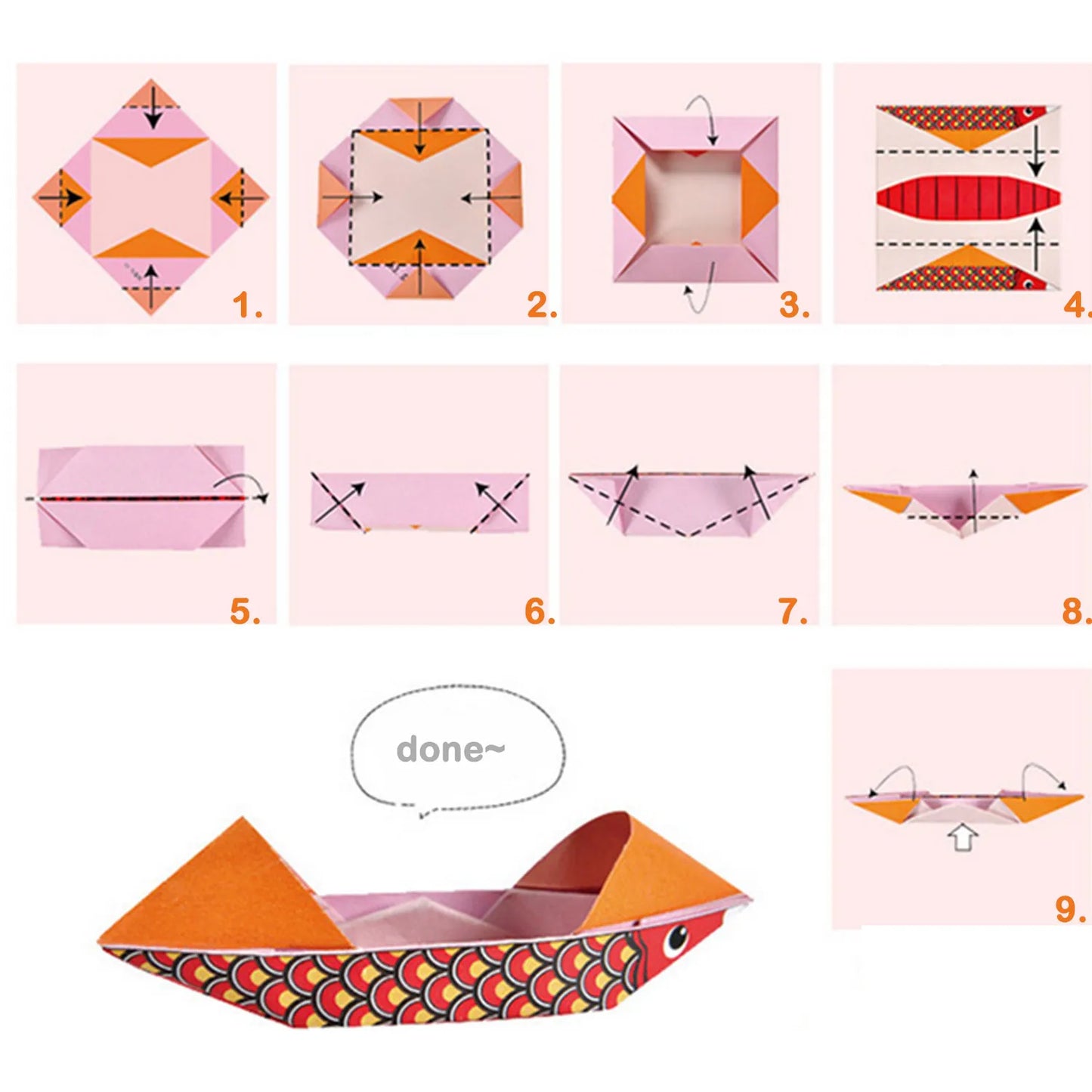 Papier Origami | Kit Créatif Maternelle - 54 Feuilles Papier