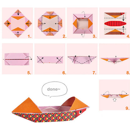 Papier Origami | Kit Créatif Maternelle - 54 Feuilles Papier