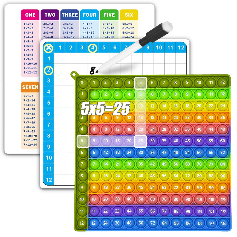 Jeu de Maths pour Enfants | Pop-it Éducatif Tables de Multiplication 12×12 Dès 3 ans