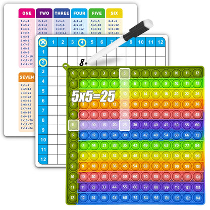 Jeu de Maths pour Enfants | Pop-it Éducatif Tables de Multiplication 12×12 Dès 3 ans