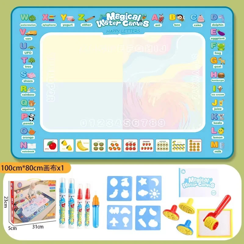 Tapis de Dessin Magique à l'Eau – Ardoise Réutilisable Montessori 3-12 ans