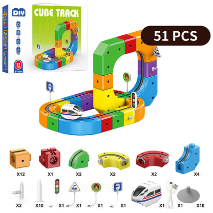 Circuit Voiture Enfant Magnétique Anti-Gravité 3D – Train Rechargeable STEM Modulable