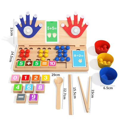 Jeux de Mathématiques pour Enfants | Coffret Montessori 3 en 1 Bois 3-6 ans