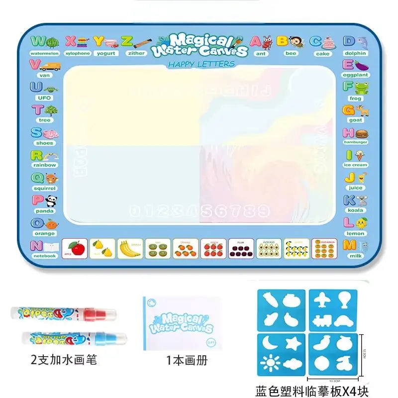 Tapis de Dessin Magique à l'Eau – Ardoise Réutilisable Montessori 3-12 ans