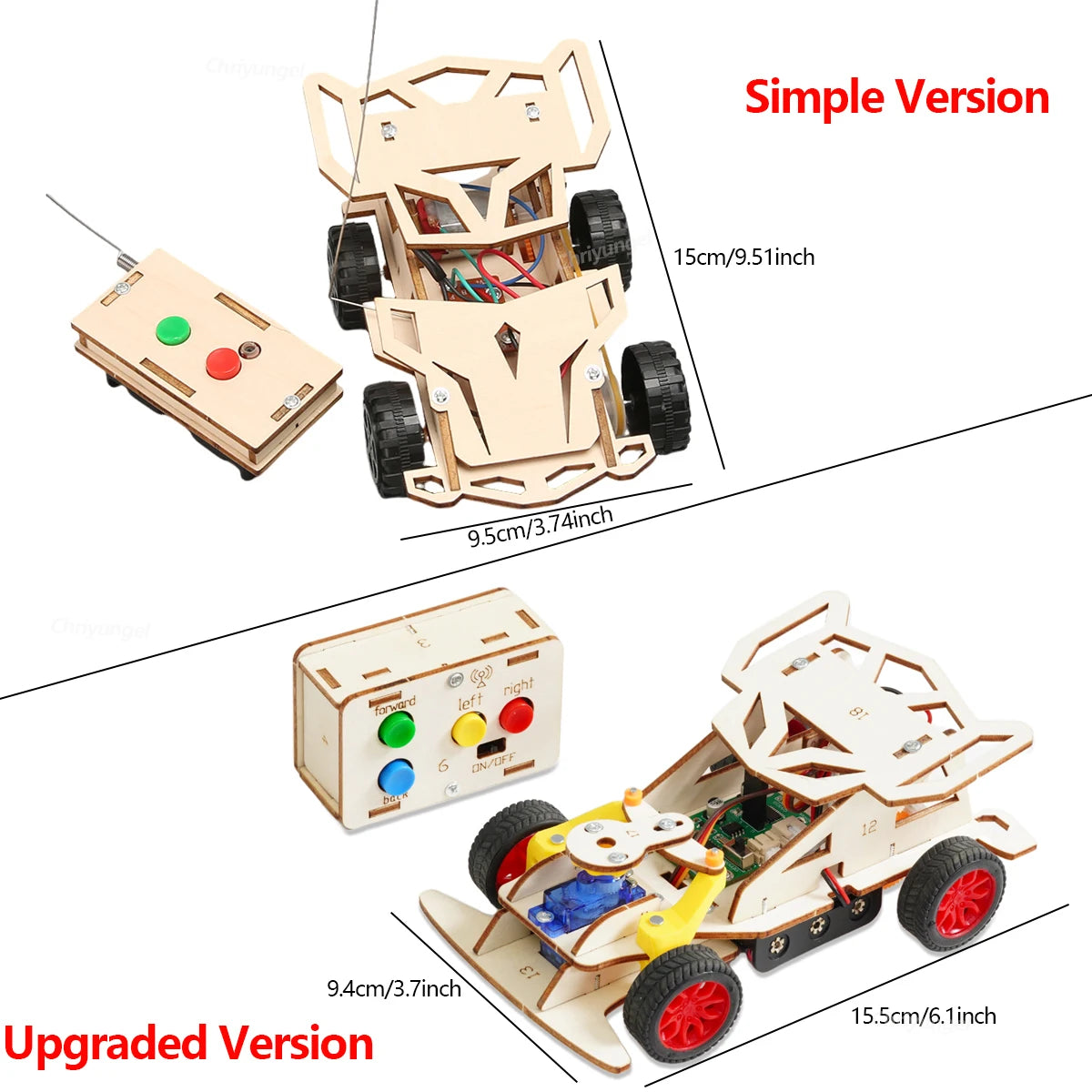 Voiture Télécommandée en Bois à Construire – Kit STEM 4x4 DIY Enfant Ado