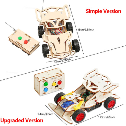 Voiture Télécommandée en Bois à Construire – Kit STEM 4x4 DIY Enfant Ado
