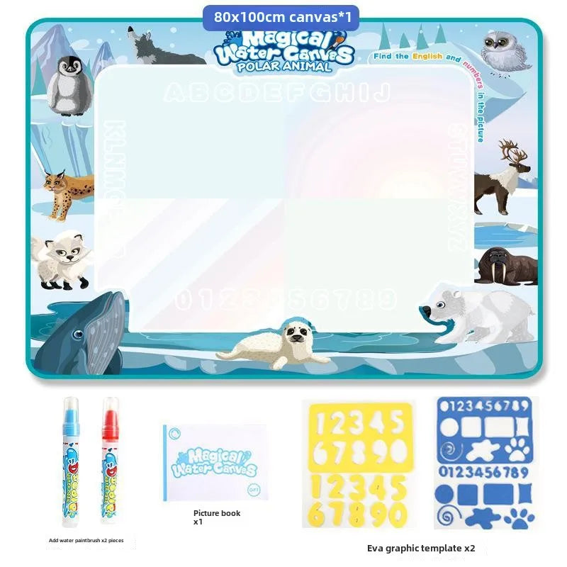 Tapis dessin peinture à l’eau pour enfants | Réutilisable | 100×80 ou 150×100 cm | Zéro Tache | 3-7 ans