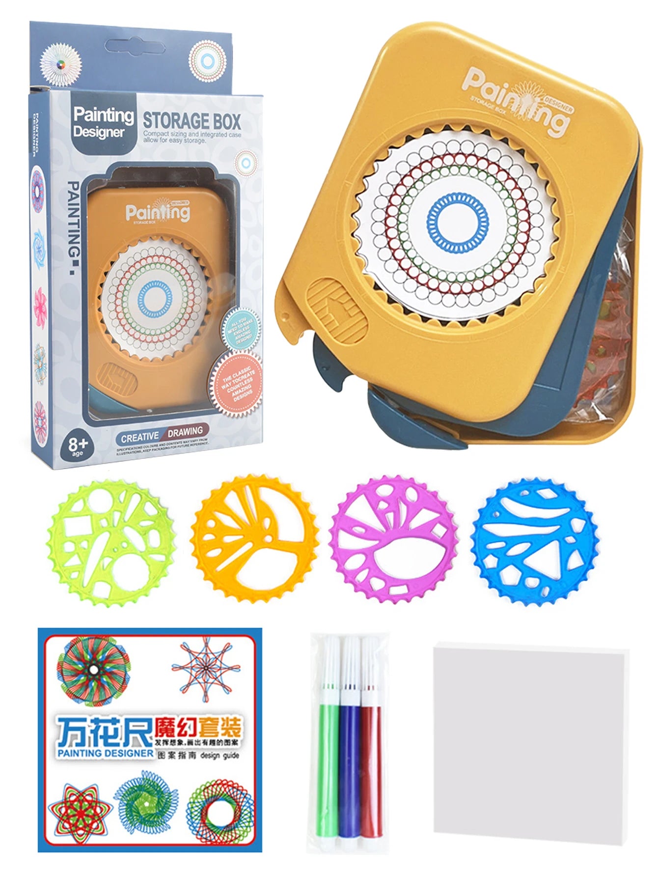 Spirographe Créatif Enfants – Jouet Dessin Dessins Géométriques 3-12 ans