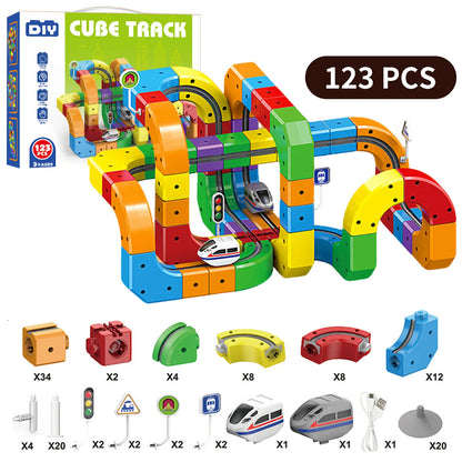 Circuit Voiture Enfant Magnétique Anti-Gravité 3D – Train Rechargeable STEM Modulable