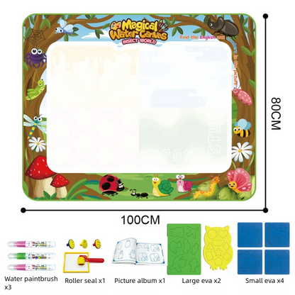 Jouet dessin – Tapis Magique à l’Eau Réutilisable | 3 Tailles | 4 Thèmes | Sans Tache | CE 3-12 ans
