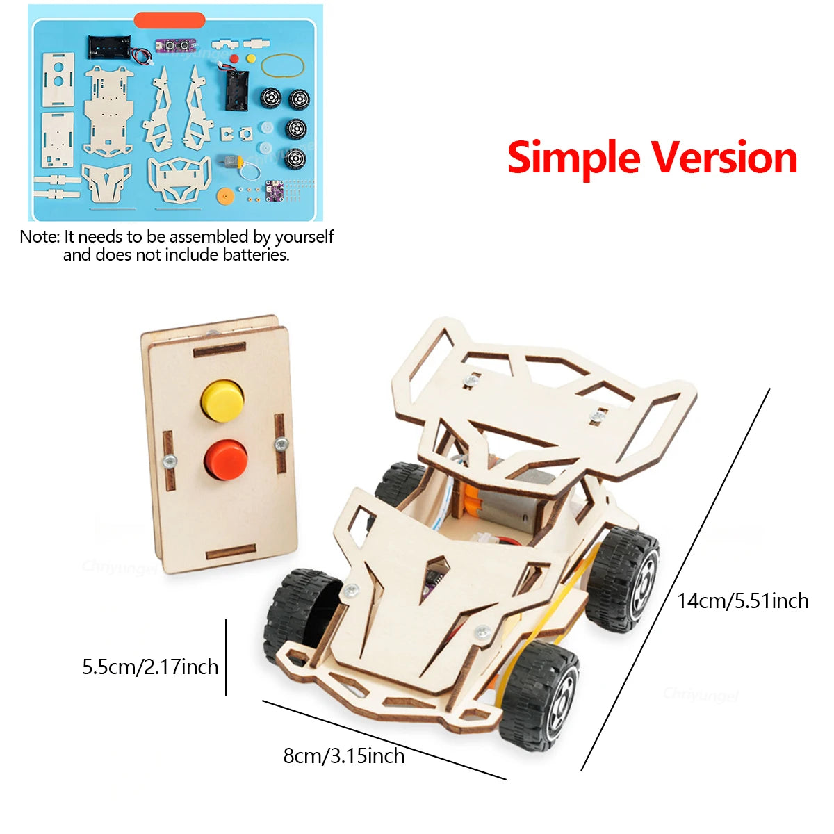 Voiture Télécommandée en Bois à Construire – Kit STEM 4x4 DIY Enfant Ado