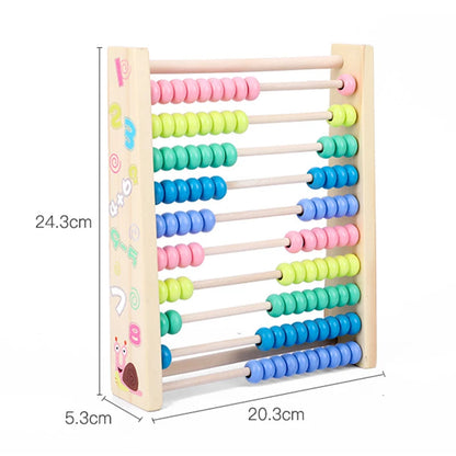 Boulier en Bois Enfant 3-12 ans | Jeux de Maths Montessori — 100 Perles + Horloge + Ardoise
