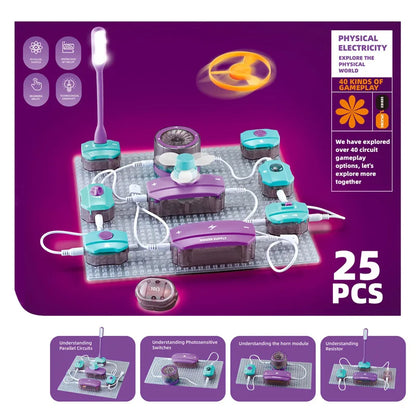 Kit Circuit Électronique Éducatif Enfant – Blocs STEM Électricité Magnétisme 8-14 ans