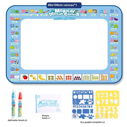 Tapis dessin peinture à l’eau pour enfants | Réutilisable | 100×80 ou 150×100 cm | Zéro Tache | 3-7 ans