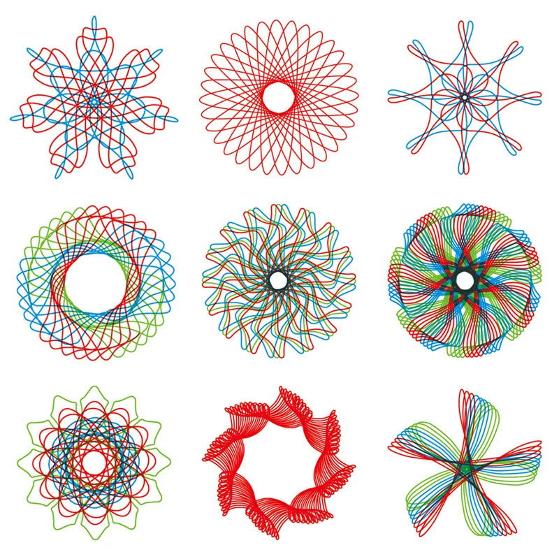 Jouet Dessin Spirographe – Kit Géométrique Créatif 6 Couleurs | 6-14 ans