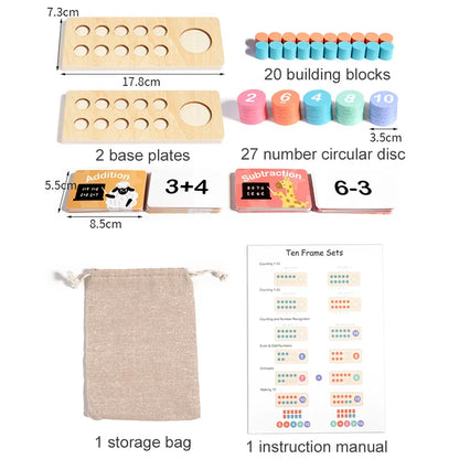 Jeux de Mathématiques pour Enfants | Calcul Montessori en Bois 3-6 ans