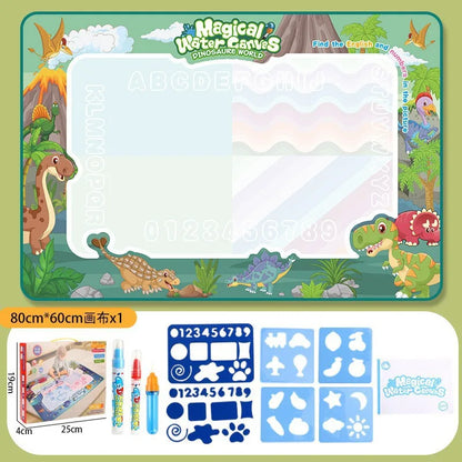 Tapis dessin à l’eau magique Montessori | 100×80 ou 80×60 cm | 18 Motifs | Dos Nylon | Zéro Tache | Réutilisable