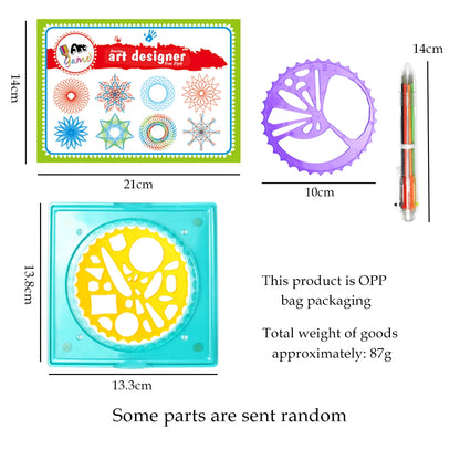 Jouet Dessin Spirographe 3D – Kit Artistique Rosaces Géométriques | 8-14 ans