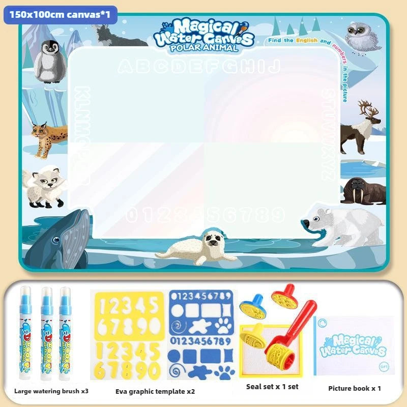 Tapis dessin peinture à l’eau pour enfants | Réutilisable | 100×80 ou 150×100 cm | Zéro Tache | 3-7 ans