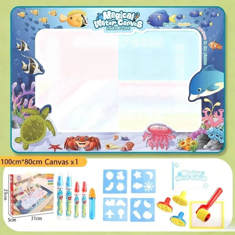 Tapis de Dessin Magique à l'Eau – Ardoise Réutilisable Montessori 3-12 ans