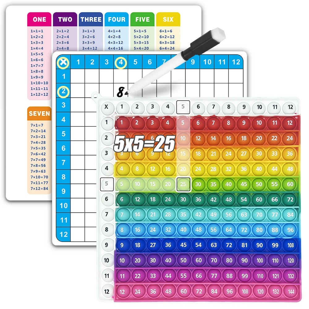 Jeu de Maths pour Enfants | Pop-it Éducatif Tables de Multiplication 12×12 Dès 3 ans