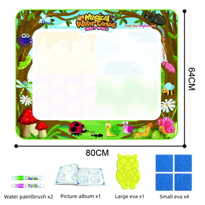 Jouet dessin – Tapis Magique à l’Eau Réutilisable | 3 Tailles | 4 Thèmes | Sans Tache | CE 3-12 ans