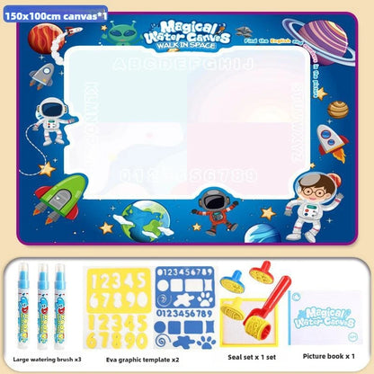 Tapis dessin peinture à l’eau pour enfants | Réutilisable | 100×80 ou 150×100 cm | Zéro Tache | 3-7 ans