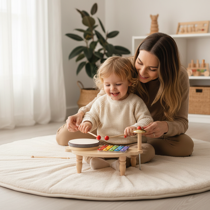 Apprentissage parent-enfant au xylophone