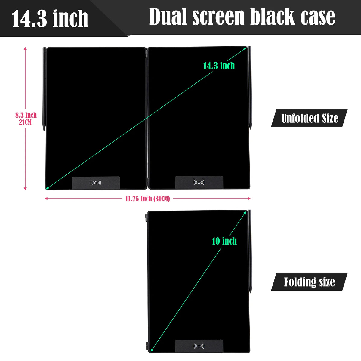 Tablette d'écriture LCD pliable 14,3 pouces | EcoPliable