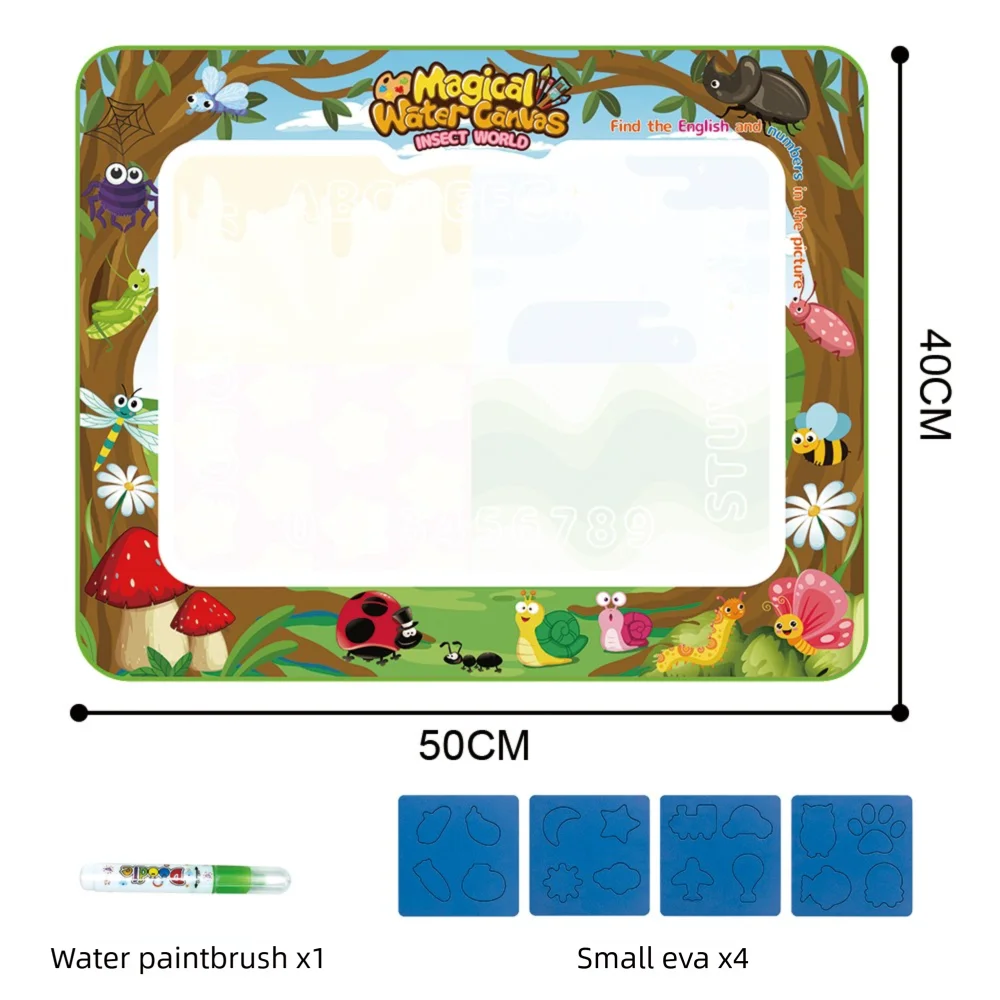 Jouet dessin – Tapis Magique à l’Eau Réutilisable | 3 Tailles | 4 Thèmes | Sans Tache | CE 3-12 ans