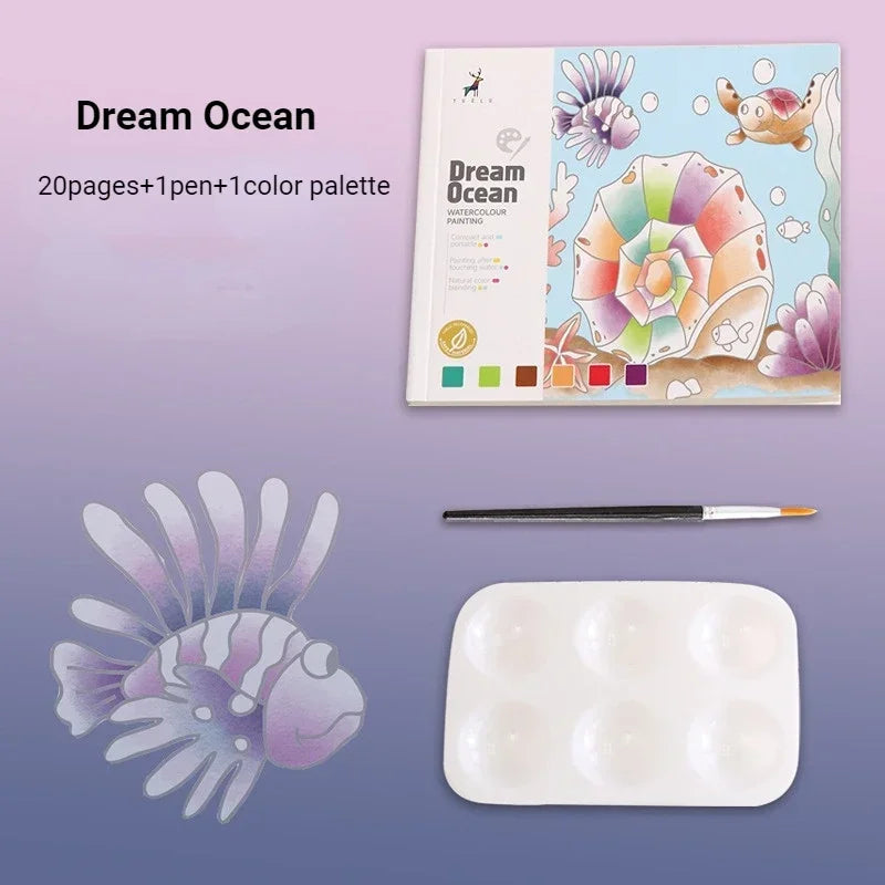 Cahier Dessin - Livre de Peinture à l'Aquarelle