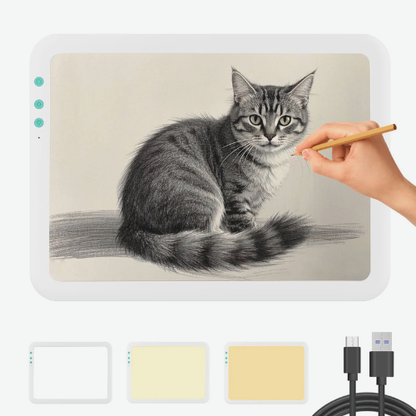 Tablette Dessin Enfant, Planche-LED de Traçage A4, apprentissage du dessin