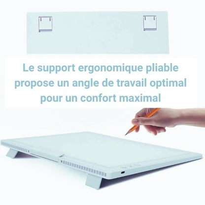 Tablette Lumineuse, Bloc LED A4 de Traçage, offre un support eronomique