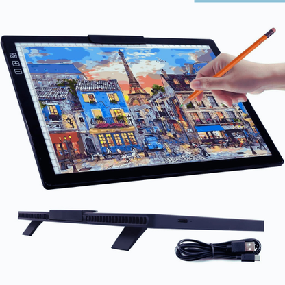 Tablette Lumineuse Dessin, Bloc de Traçage LED A4 tableau