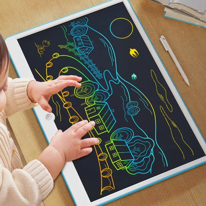 Tablette d'écriture, Grand Bloc-Notes LCD 19-pouces, une planche pour l'apprentissage d'écriture 