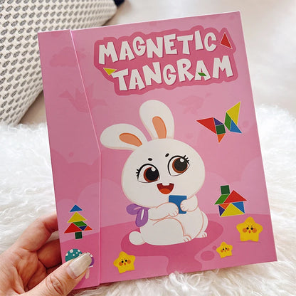 Tangram, Puzzle Magnétique en Bois pour Enfants, coffret