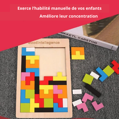 Tangram, Puzzle Tetris en Bois, jamélioration des compétences.