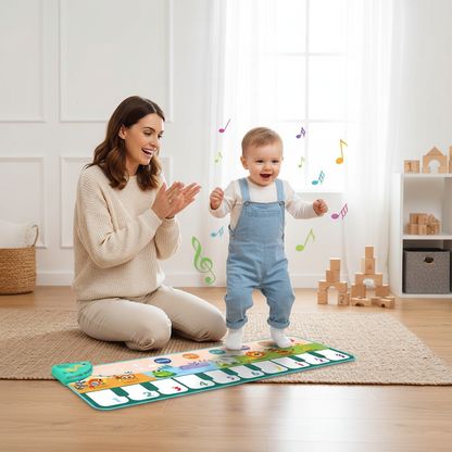 Maman encourageant son enfant à jouer