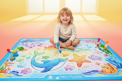 Tapis de peinture à l’eau enfant XXL réutilisable sans taches