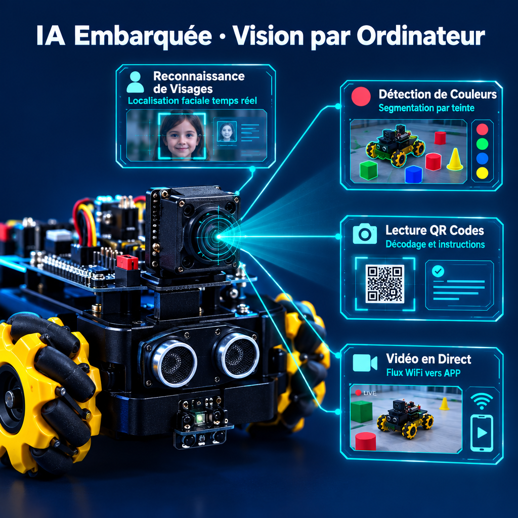 Voiture robot télécommandée par APP et infrarouge