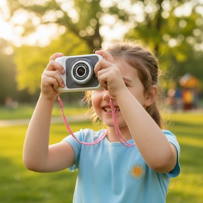 Appareil photo enfant caméra double objectif 1080p zoom 4x